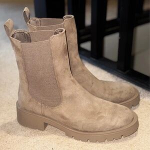 H&M Taupe Suede Chelsea Ankle Boots